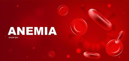 Anemia realistic vector banner template