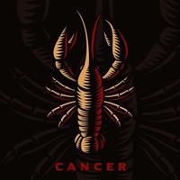 Cancer zodiac sign vector