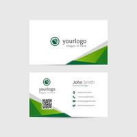 Minimal green business card template vector