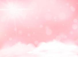 Pink pastel color blurred sky vector