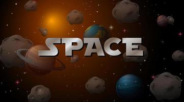 Space scene background vector