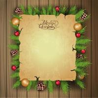 Merry Christmas, blank greeting template vector