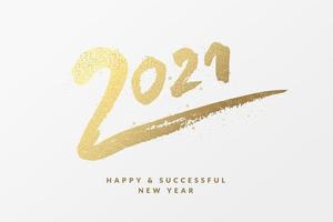 Happy New Year 2021 greeting card vector