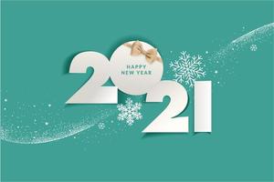 Happy New Year 2021 greeting card vector