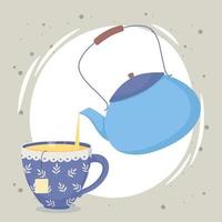 Tea time composition vector