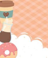 Coffee time composition banner vector