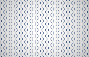 Blue star geometric pattern on gray vector