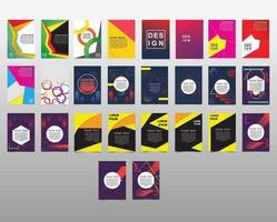 Modern abstract design cover template collection vector