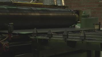 Rolled metal products at the plant. Metal sheet. video