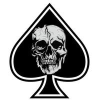 Ace of spades, playing card, grunge vintage design vector