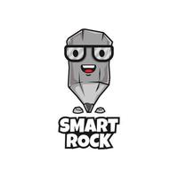 Smart rock geek rock vector