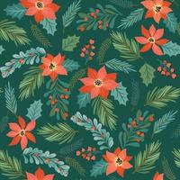 Christmas and Happy New Year pattern vector