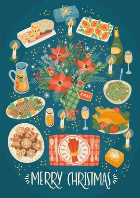 Christmas and Happy New Year elements