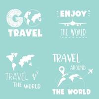 Travel and tourism graphics and phrases vector