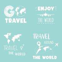 gráficos y frases de viajes y turismo vector