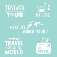 gráficos y frases de viajes y turismo vector