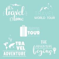 gráficos y frases de viajes y turismo vector