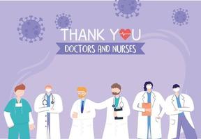 Greeting and gratitude composition for health care workers vector