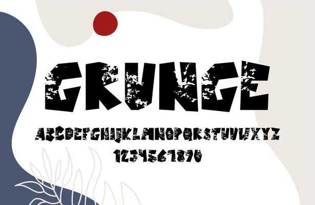 Hand Drawn Grunge Alphabet