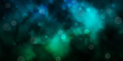 Dark blue and green texture with circles. vector