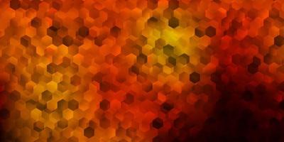 Dark orange background with hexagonal shapes. vector