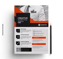 Red and Black Modern Minimalist Business Flyer Template vector