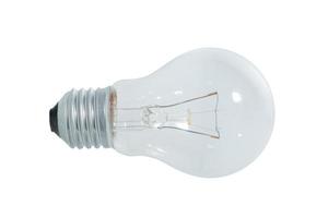 Light bulb on a white background photo