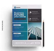 Blue Gradient Business Flyer Layout Template vector