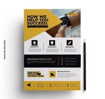 Yellow, Gray and Black Business Flyer Template vector