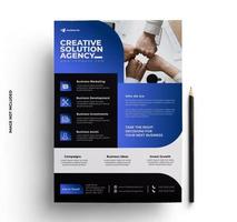 Blue Gradient, Gray and Black Business Flyer Template vector