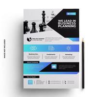 Blue Gradient, Gray and Black Business Flyer Template vector