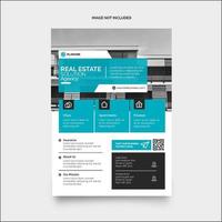 Blue White Brochure Flyer Design Layout vector