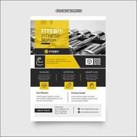 Yellow Black Flyer Design Layout Template vector