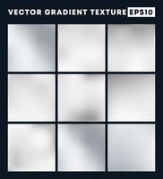 Silver gradient texture pattern set vector