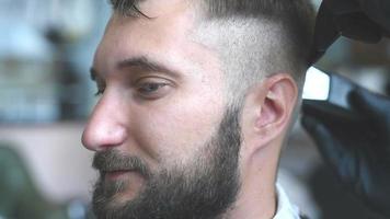 brutal barber clipper mows bearded hipster video