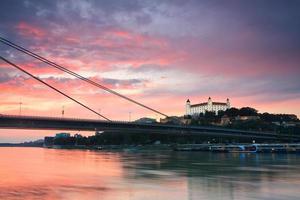 Bratislava castle and river Danube. photo