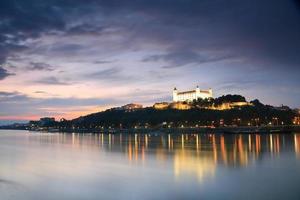 Bratislava castle and river Danube. photo