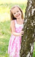 Portrait of adorable smiling little girl