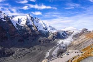 Vista del glaciar franz josefs hohe, parque nacional hohe tauern foto