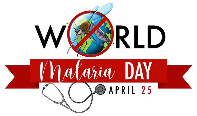 World Malaria Day banner with mosquito