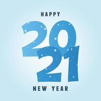 Happy New Year 2021 lettering banner vector