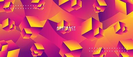 Geometric Box Multicolor Abstract Shape Background vector