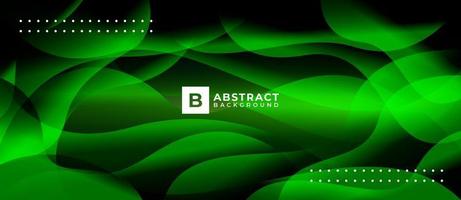 Green Shape Wave Abstract Light Geometric Background vector