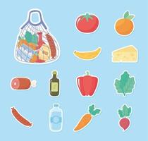 Produce icon set vector