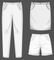 Isolated white clothes set vector