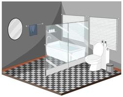 interior de baño con muebles vector