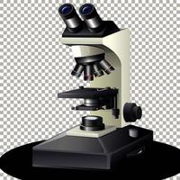 Microscope technology on transparent background vector