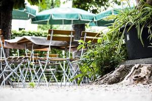 Outside seating in the sun photo