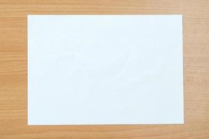 Isolated blank white paper photo
