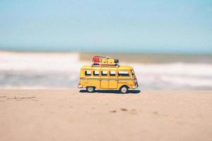 Miniature yellow van photo